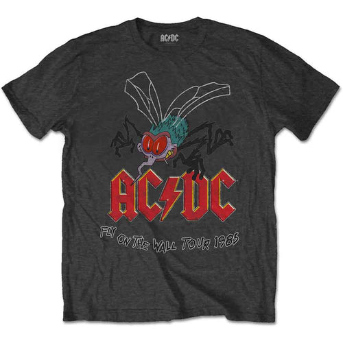 AC/DC Unisex T-Shirt: Fly on the Wall (Charcoal Grey)