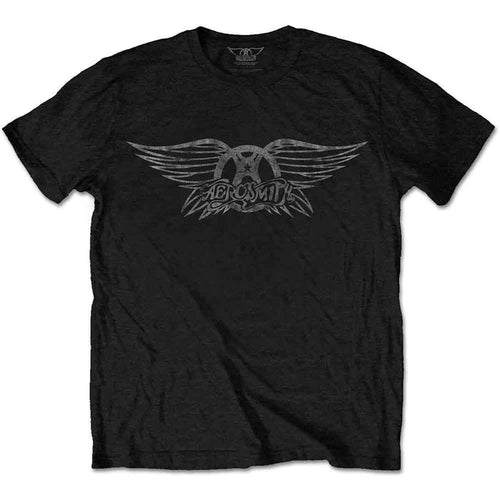Aerosmith Unisex T-Shirt: Vintage Logo (Black)