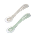 Beaba 2nd Stage Silicone Spoons & Case 2 Pack - Velvet Grey/Sage Green