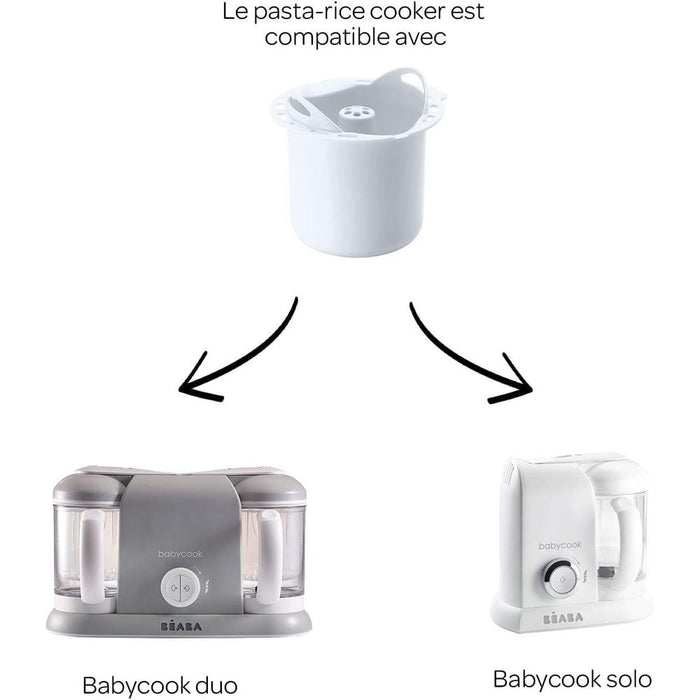 Beaba Babycook Solo & Duo Pasta & Rice Cooker - White