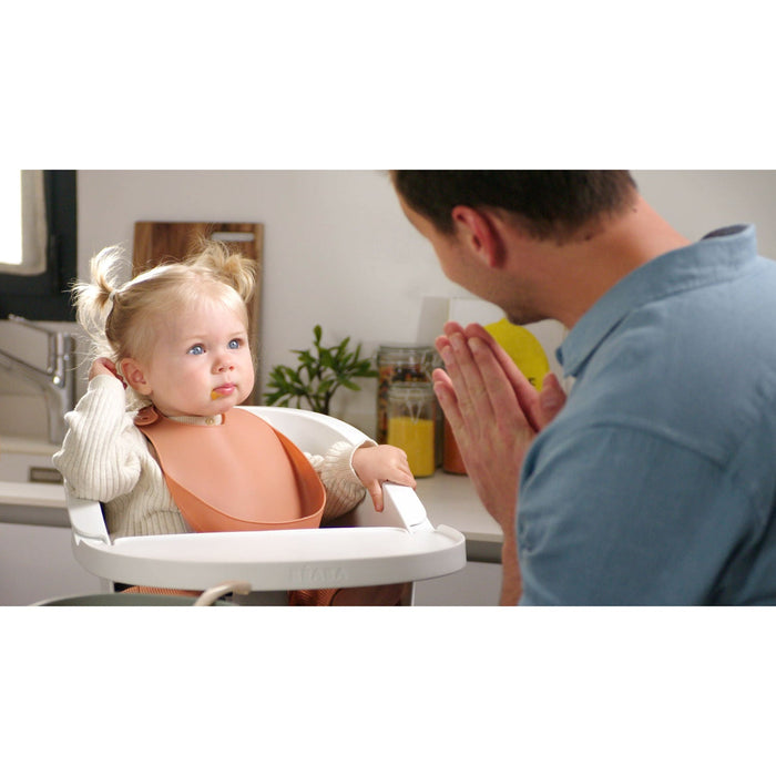 Beaba Silicone Bib - Terracotta