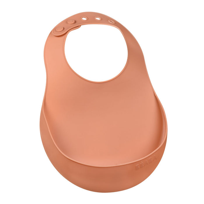 Beaba Silicone Bib - Terracotta