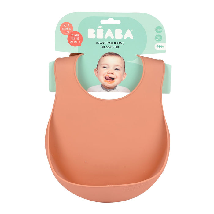 Beaba Silicone Bib - Terracotta
