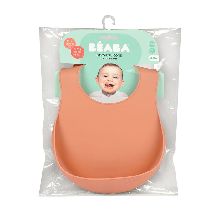 Beaba Silicone Bib - Terracotta