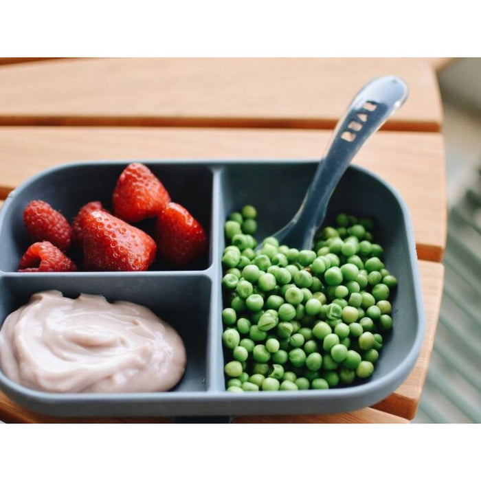 Beaba Silicone Suction Divided Plate - Mineral