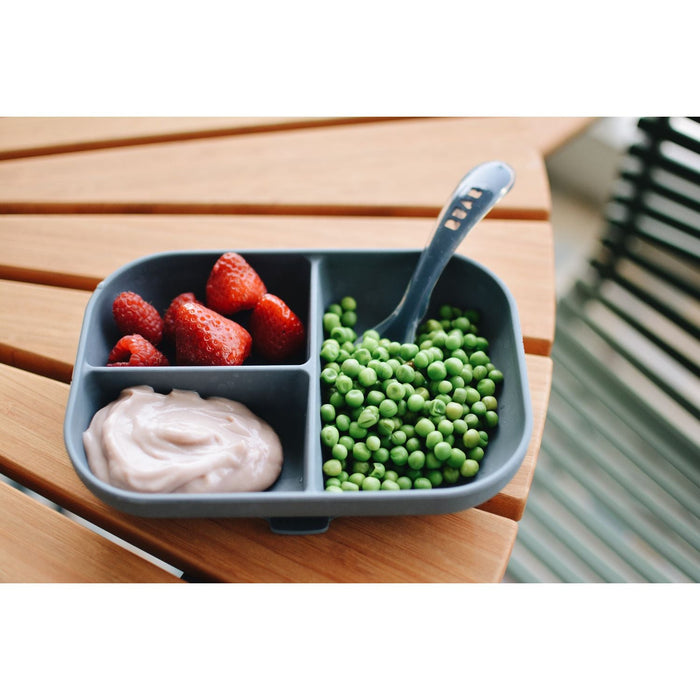 Beaba Silicone Suction Divided Plate - Mineral