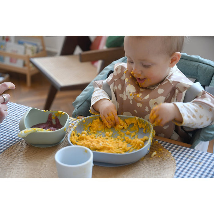 Beaba Silicone Suction Meal Set - Cloud Blue