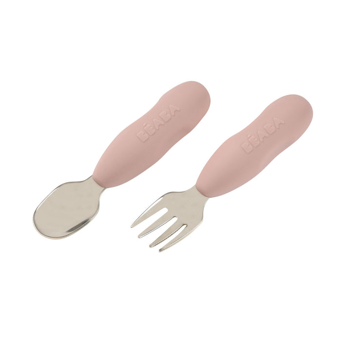 Beaba Stainless Steel Pre-Cutlery - Cotton Candy