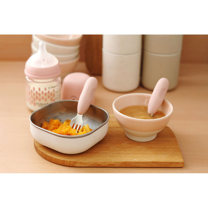 Beaba Stainless Steel Pre-Cutlery - Cotton Candy