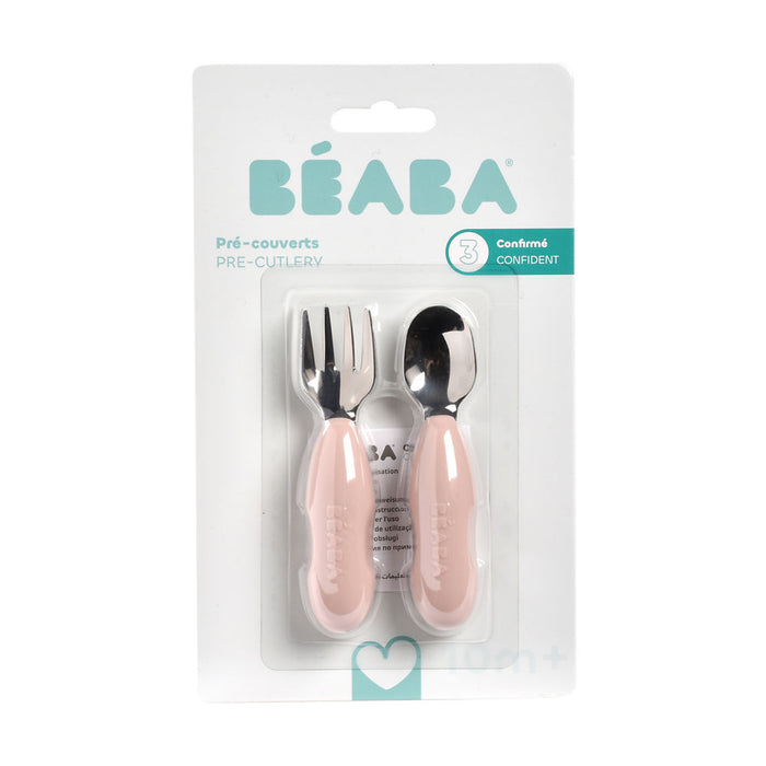 Beaba Stainless Steel Pre-Cutlery - Cotton Candy