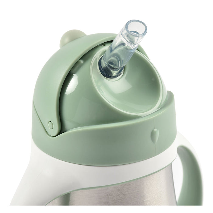 Beaba Stainless Steel Straw Cup 250ml - Sage Green