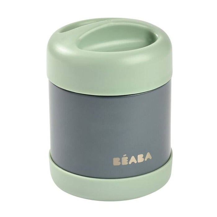 Beaba Thermo Portion Stainless Steel Isothermal Food Container 300 ml (mineral grey/sage green)