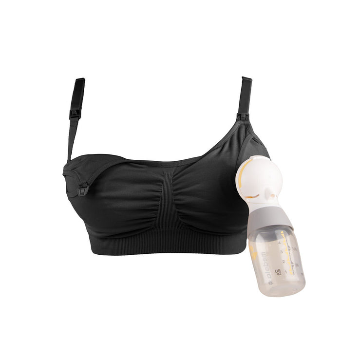 Bravado Designs 2 in 1 Pumping and Nursing Bra - Black XL