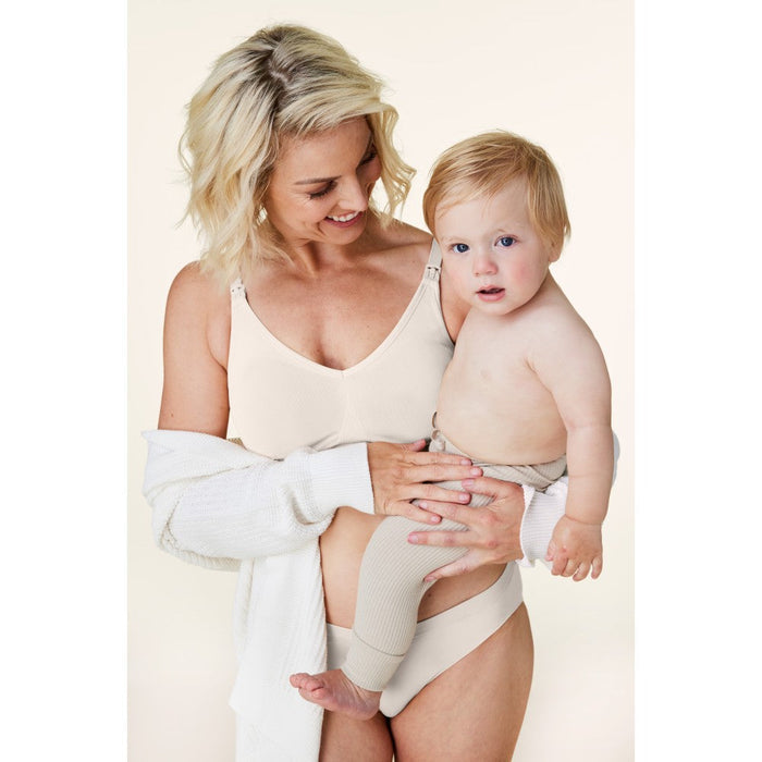 Bravado Designs Body Silk Seamless Nursing Bra - Sustainable - Antique White L