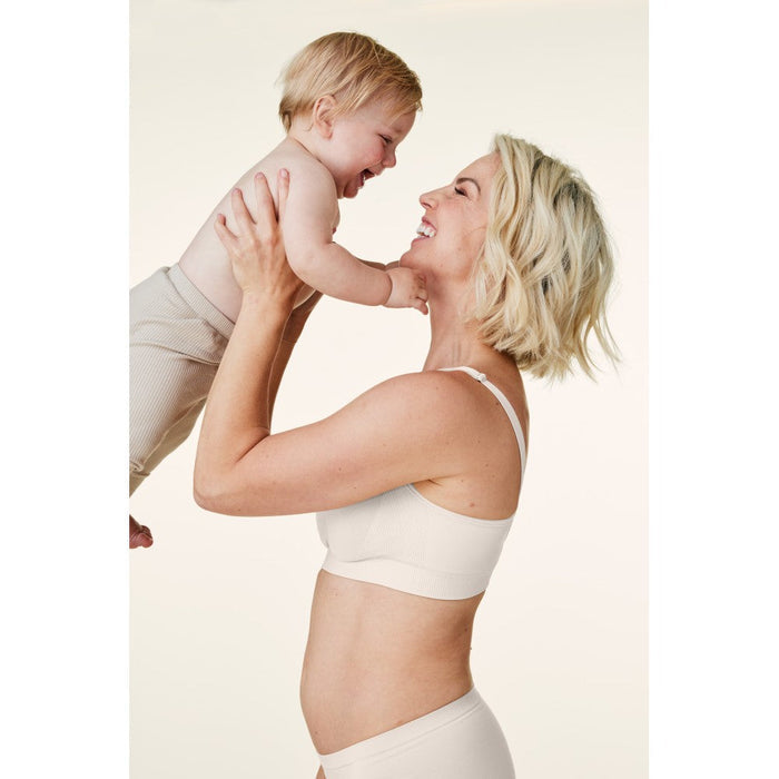 Bravado Designs Body Silk Seamless Nursing Bra - Sustainable - Antique White L