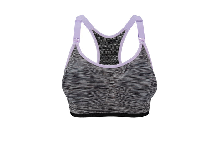 Bravado Designs Body Silk Seamless Rhythm Nursing Bra - Black Spacedye L