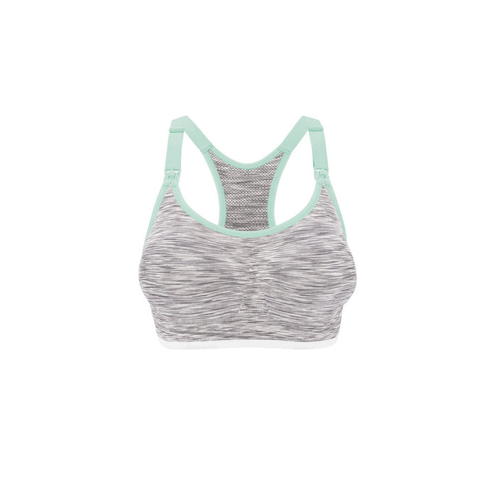 Bravado Designs Body Silk Seamless Rhythm Nursing Bra - White Grey Spacedye XL