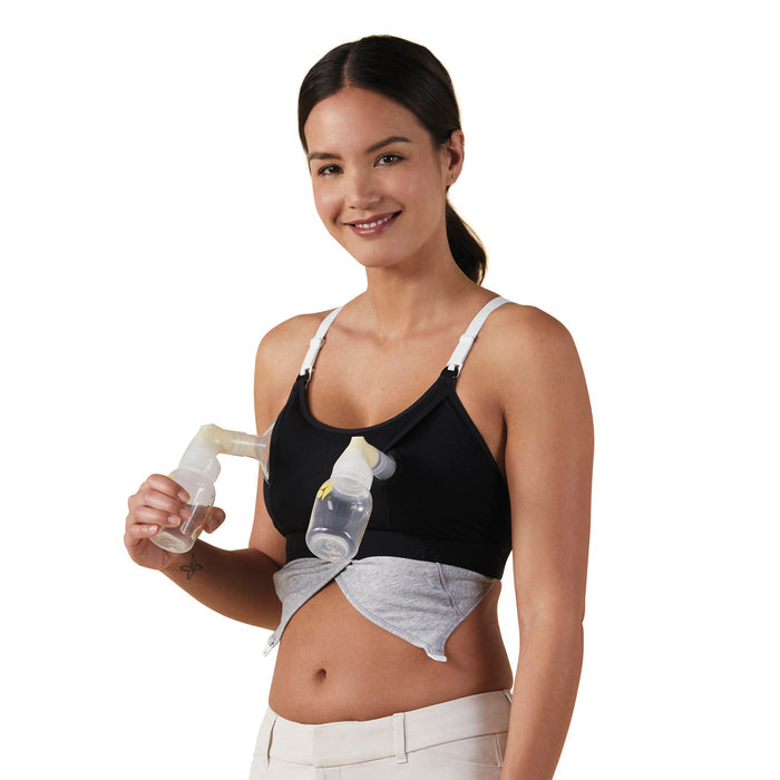 Bravado Designs Clip and Pump Hands-Free Nursing Bra Accessory - Black S