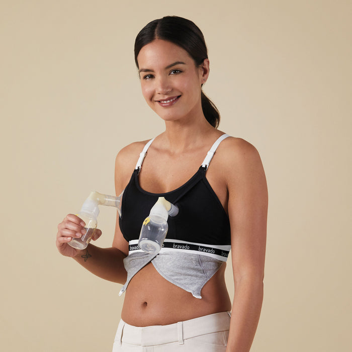 Bravado Designs Clip And Pump Hands-Free Nursing Bra Accessory - Sustainable - Black S
