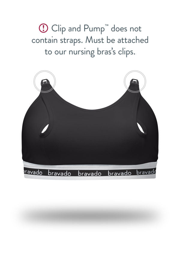 Bravado Designs Clip And Pump Hands-Free Nursing Bra Accessory - Sustainable - Black L