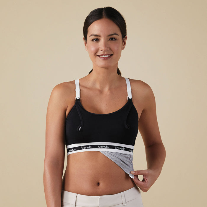Bravado Designs Clip And Pump Hands-Free Nursing Bra Accessory - Sustainable - Black L