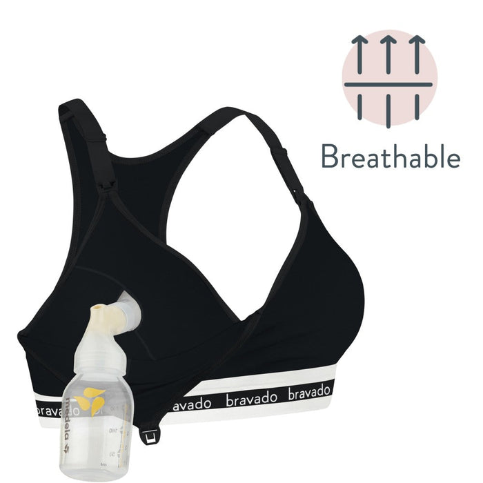 Bravado Designs Original Pumping And Nursing Bra - Sustainable - Black S