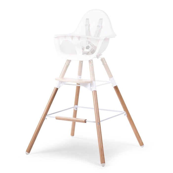 Childhome Evolu Extra Long Legs + Footrest - Natural White