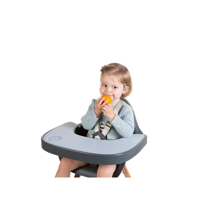 Childhome Evolu Feeding Tray + Silicone Placemat - Anthracite