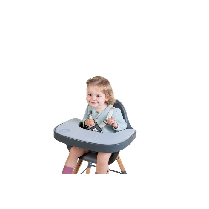 Childhome Evolu Feeding Tray + Silicone Placemat - Anthracite