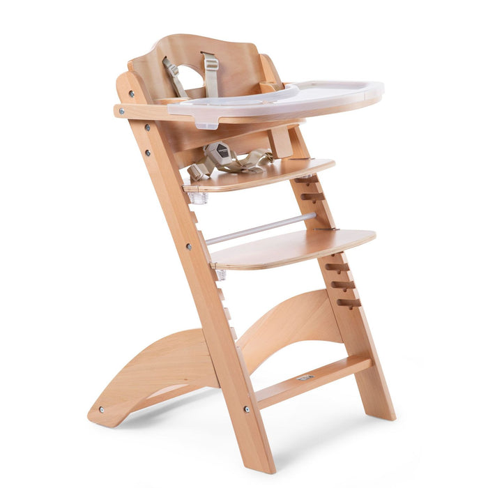 Childhome Lambda 3 Baby High Chair + Feeding Tray - Natural