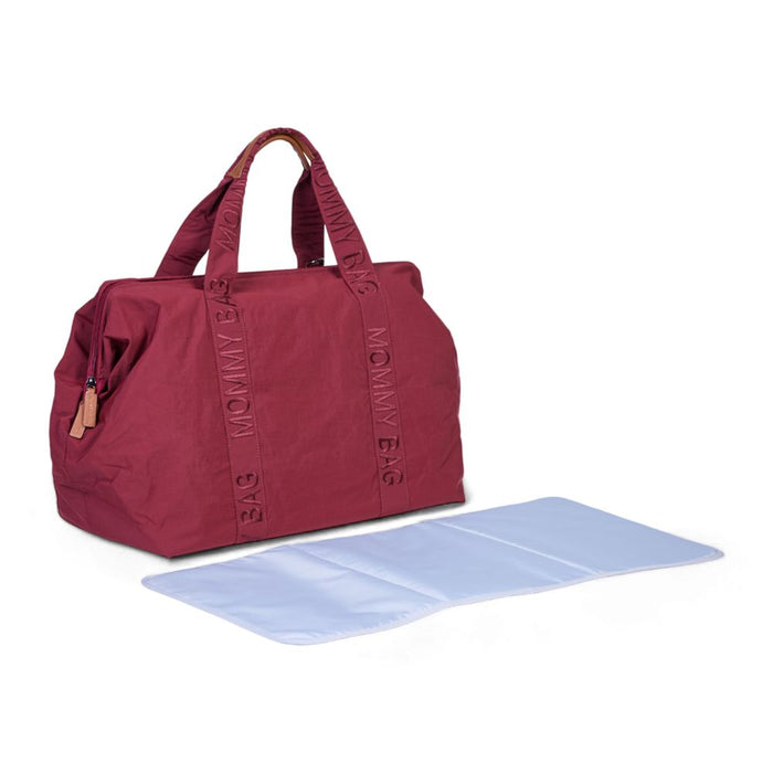 Childhome Mommy Bag Signature Nursery Bag - Urban Burgundy