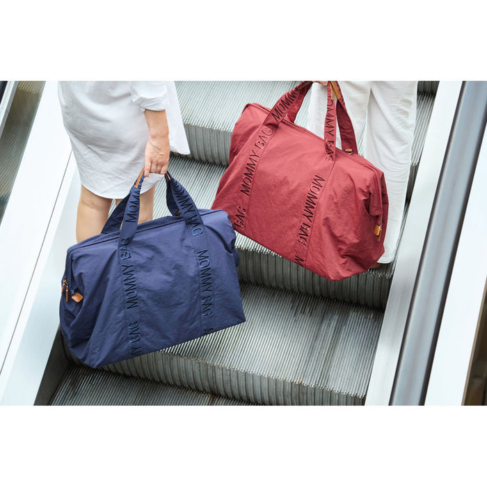 Childhome Mommy Bag Signature Nursery Bag - Urban Burgundy