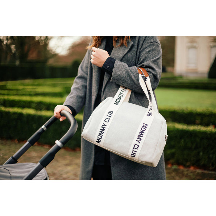 Childhome Mommy Club Signature Nursery Bag - Canvas White