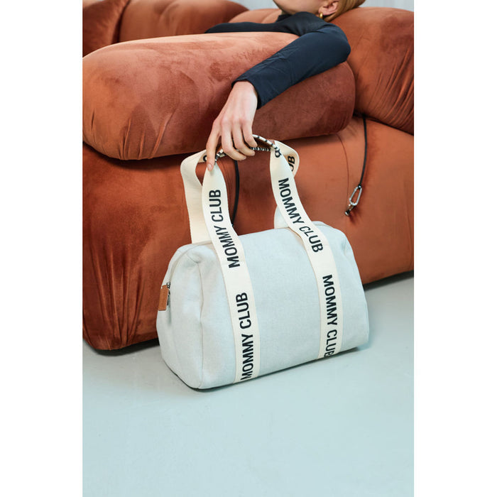 Childhome Mommy Club Signature Nursery Bag - Canvas White