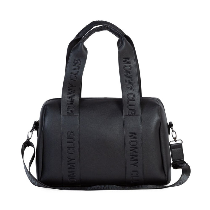 Childhome Mommy Club Signature Nursery Bag - Vegan Leather Black