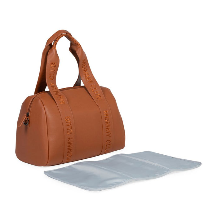 Childhome Mommy Club Signature Nursery Bag - Vegan Leather Brown