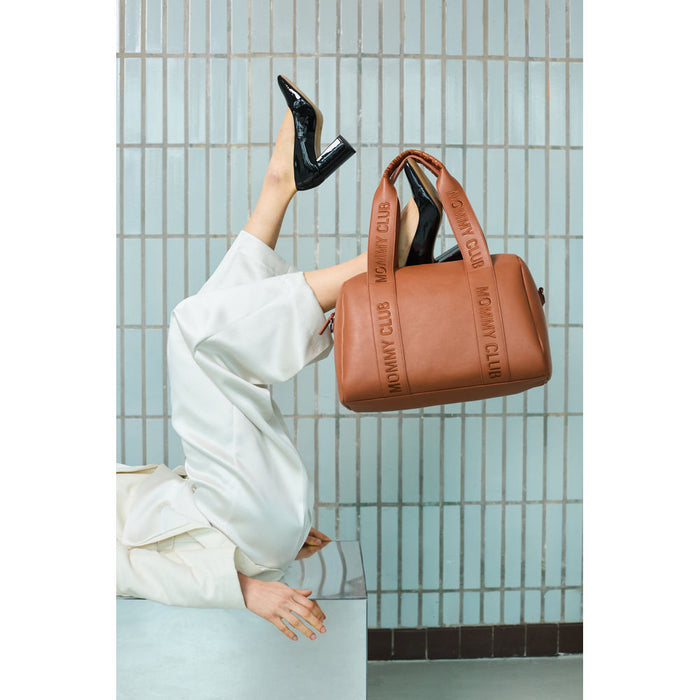 Childhome Mommy Club Signature Nursery Bag - Vegan Leather Brown