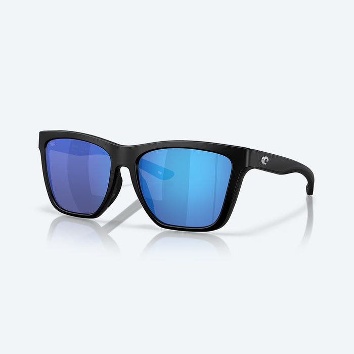 Matte Black / Blue Mirror Polarized Glass