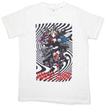 DC Comics Unisex T-Shirt: Harley Quinn Spiral (White)