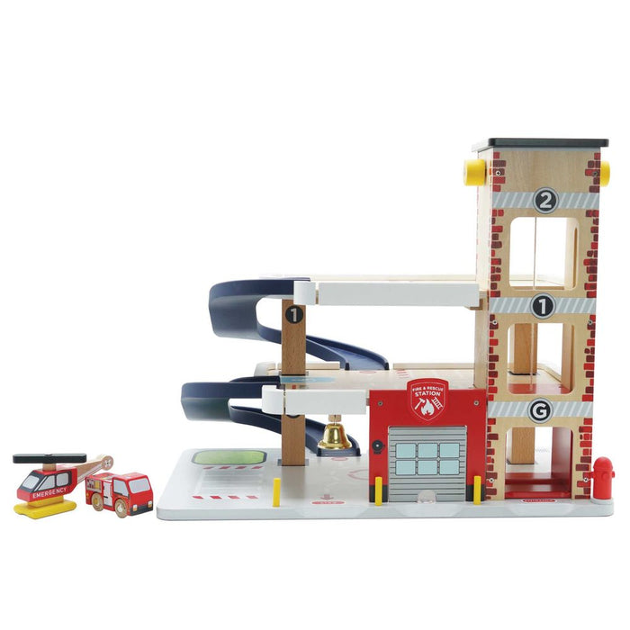 Le Toy Van Fire & Rescue Wooden Garage
