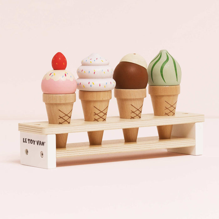Le Toy Van Wooden Ice Cream Cones Set