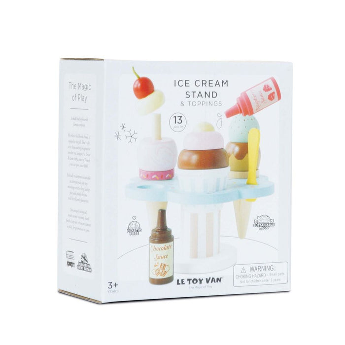 Le Toy Van Wooden Ice Cream Stand & Toppings