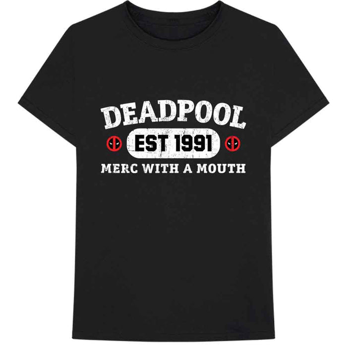 Marvel Comics Unisex T-Shirt: Deadpool Merc With A Mouth (Black)