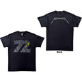 Metallica Unisex T-Shirt: 72 Seasons Charred Logo (Black) (Back Print)