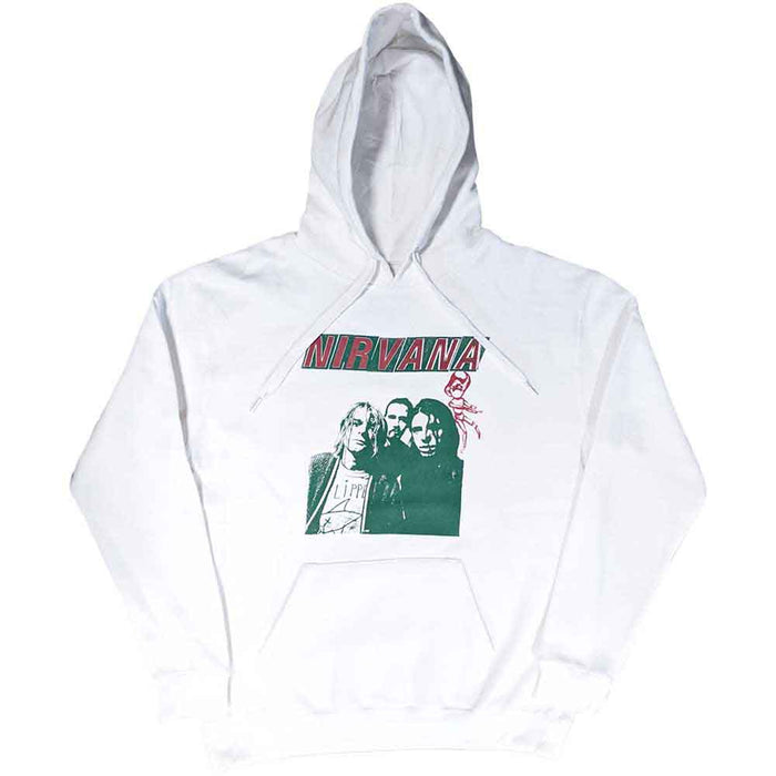 Nirvana Unisex Pullover Hoodie: Flipper (White)