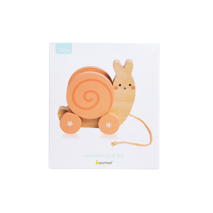 Pearhead Snail Wooden Pull Toy