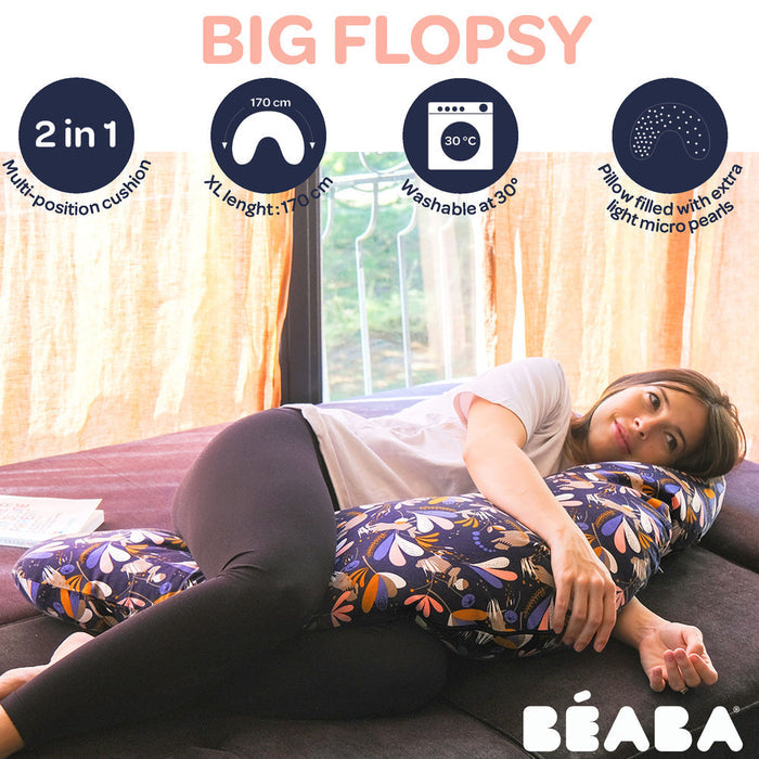 Red Castle Big Flopsy Maternity & Nursing Pillow - Chambray Grey