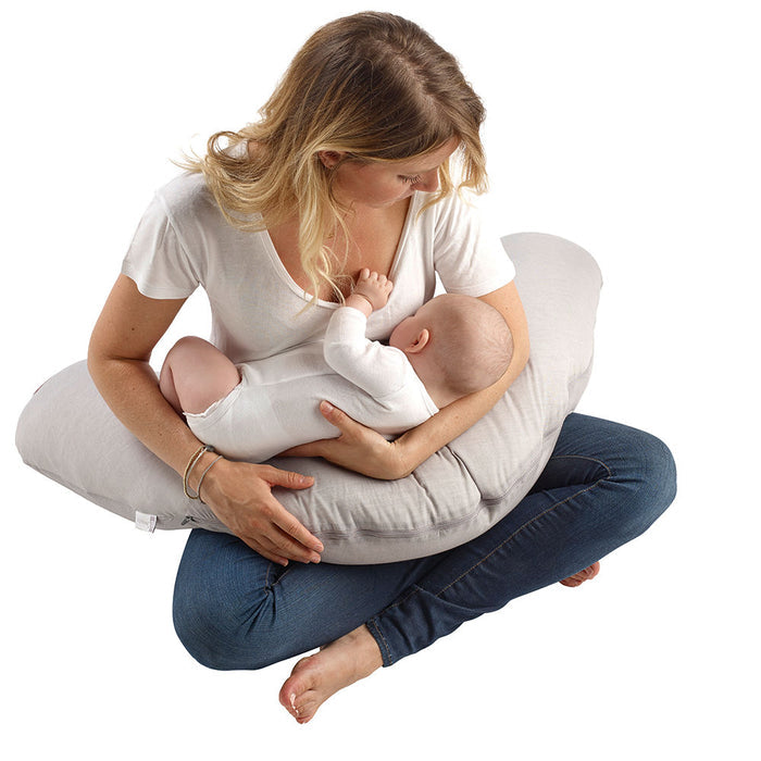Red Castle Big Flopsy Maternity & Nursing Pillow - Chambray Grey