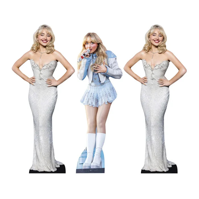 Sabrina Carpenter  - Three Pack Shelf Top Cutout - Cardboard Cut Out Height 30cm