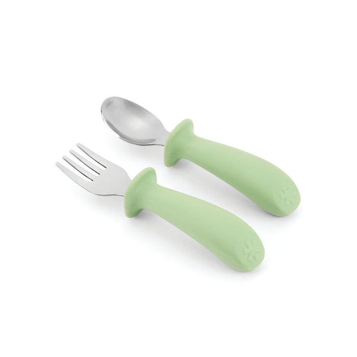 Skip Hop Besties Squad Fork & Spoon Set - Green